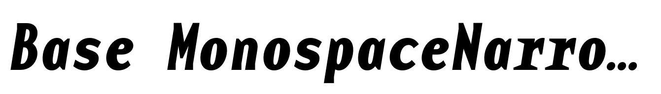 Base MonospaceNarrow Bold Italic